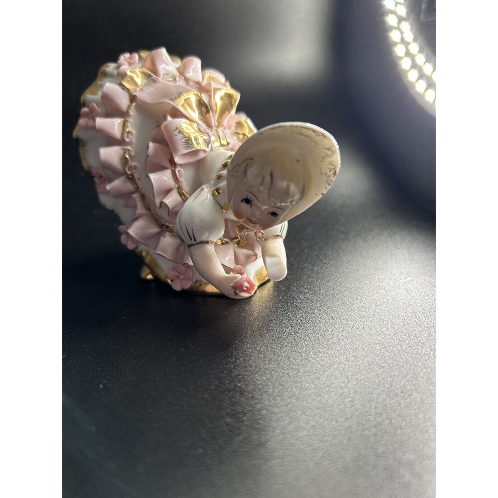 Vintage Geo. Z. Lefton Figurine KW1412 Bloomer Girl - Picture 8 of 15